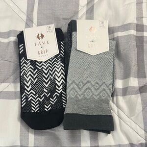 Black and Gray Grip Socks